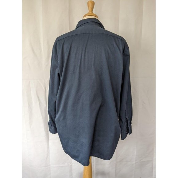 Men's Dickies Long Sleeve Button Front Work Shirt Size XL Blue Pockets Machanic - Picture 4 of 6